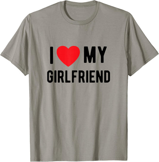 I Love My Girlfriend Mignon Assorti Valentine Boyfriend T-Shirt - T-Shirt | Sand