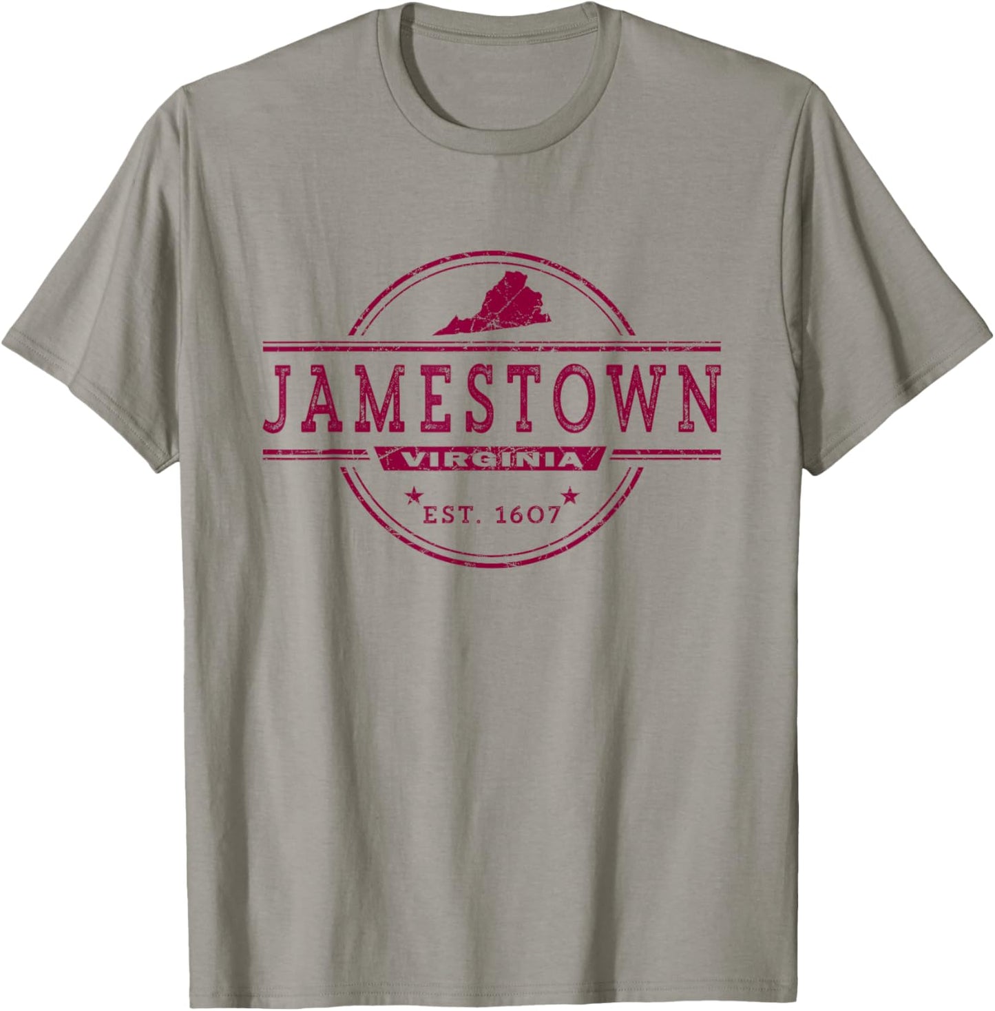 Retro Jamestown Virginia T-Shirt - T-Shirt | Sand