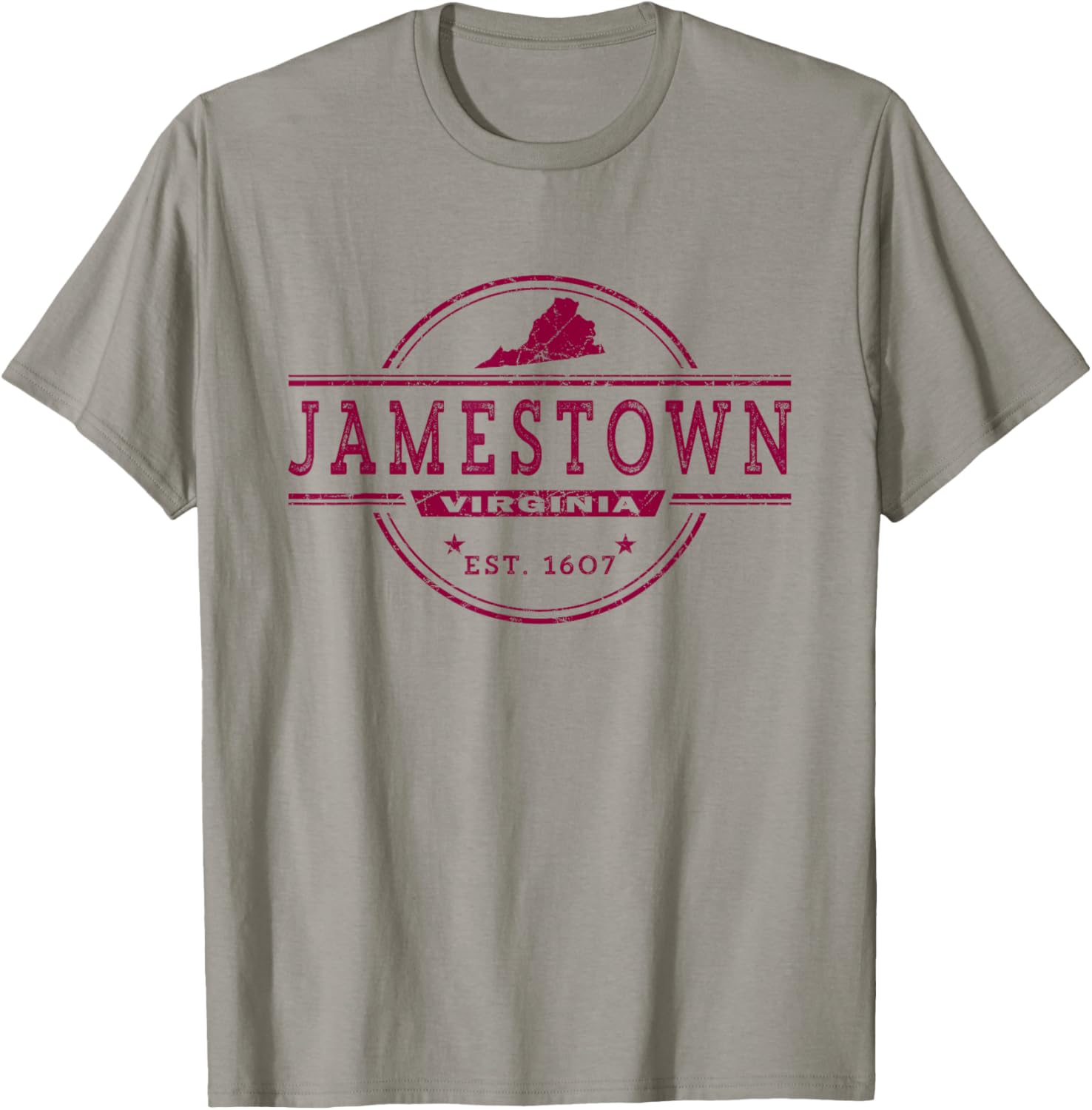 Retro Jamestown Virginia T-Shirt - T-Shirt | Sand