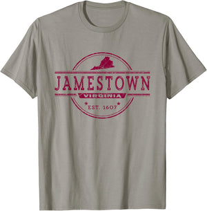 Retro Jamestown Virginia T-Shirt - T-Shirt | Sand