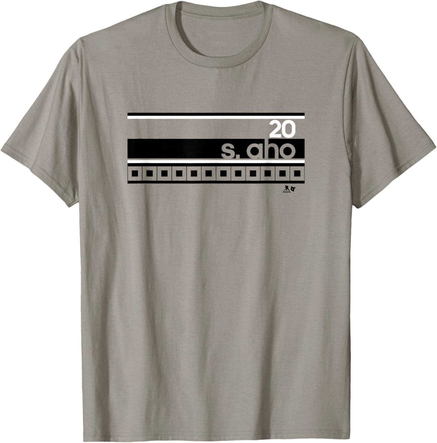 Sebastian Aho - Name Number Stripe - Carolina Hockey T-Shirt - T-Shirt | Sand