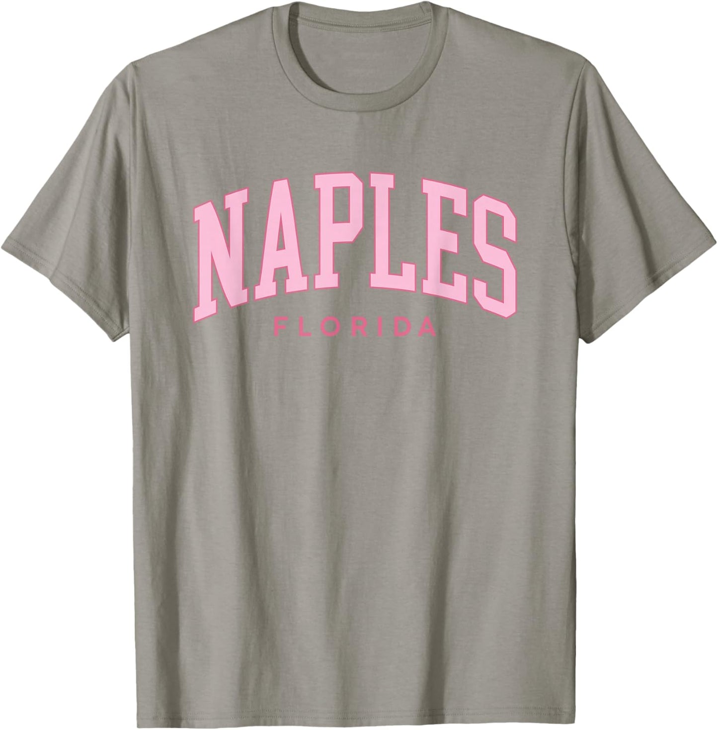 Naples Florida Retro Preppy Throwback Pink Girls Souvenir T-Shirt - T-Shirt | Sand