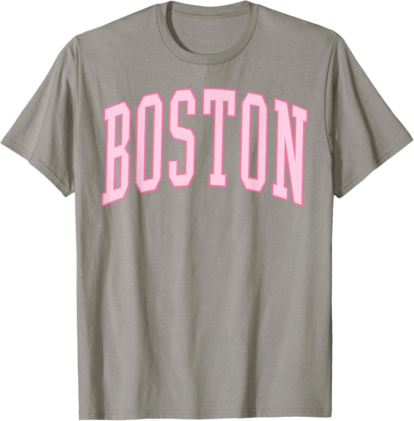 Boston Vintage Preppy Varsity Pink Sports T-Shirt - T-Shirt | Sand