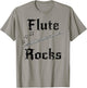 Flute Rocks, Flutist Woodwind Player Folk Musician Goth T-Shirt - T-Shirt | Sand