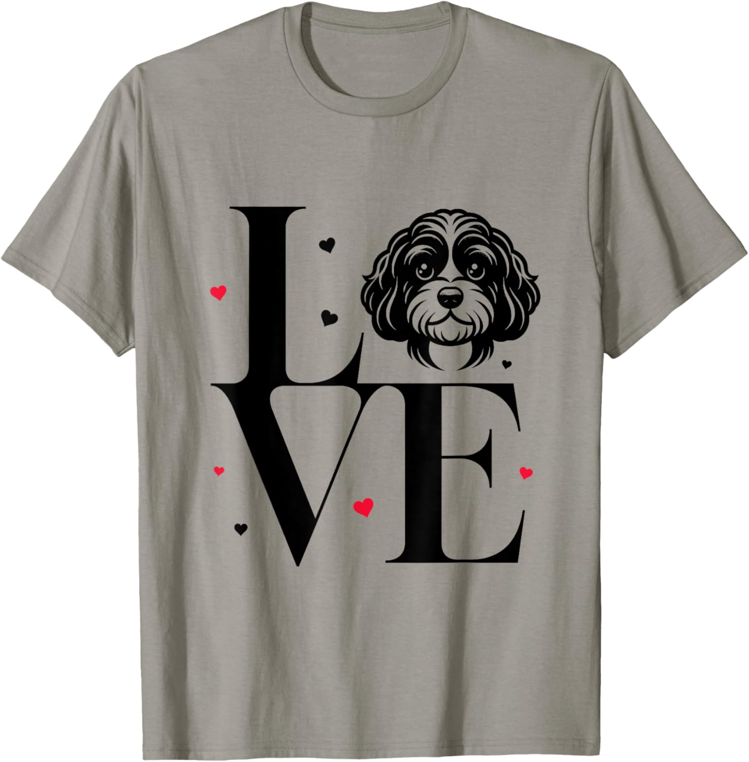 I Love My Cavapoo Dog Mom Dad Valentine's Day Women Girls Kids T-Shirt - T-Shirt | Sand