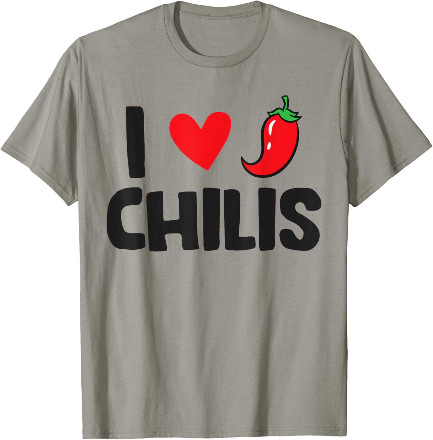 I Love Chilis , Small, White T-Shirt - T-Shirt | Sand