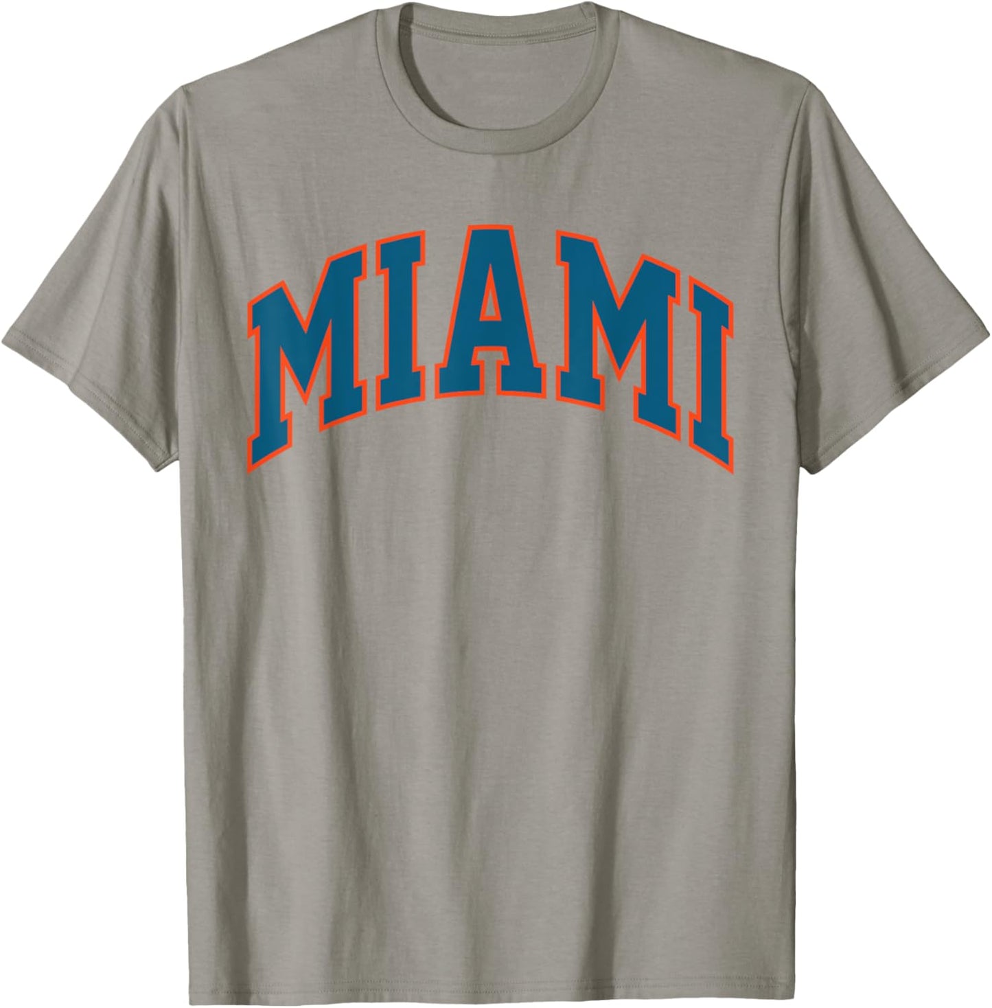 Retro Miami Men Miami Women Vintage Classic Blue Orange FL T-Shirt - T-Shirt | Sand