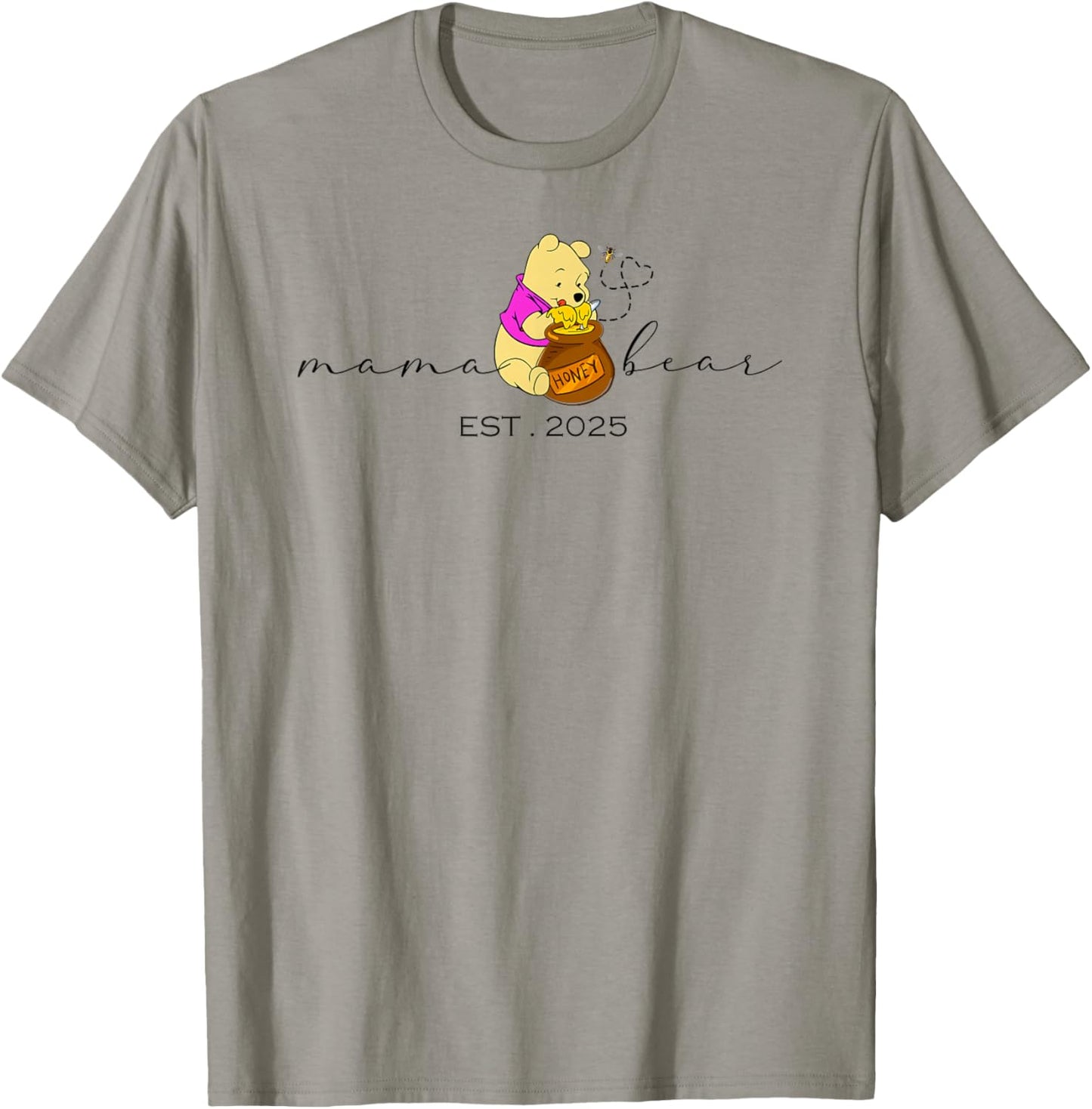 Mama Bear Est 2025 Mother's Day New Mom Pregnancy T-Shirt - T-Shirt | Sand