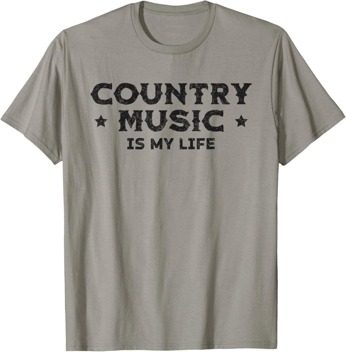 Slogan Country Music Is My Life T-Shirt - T-Shirt | Sand