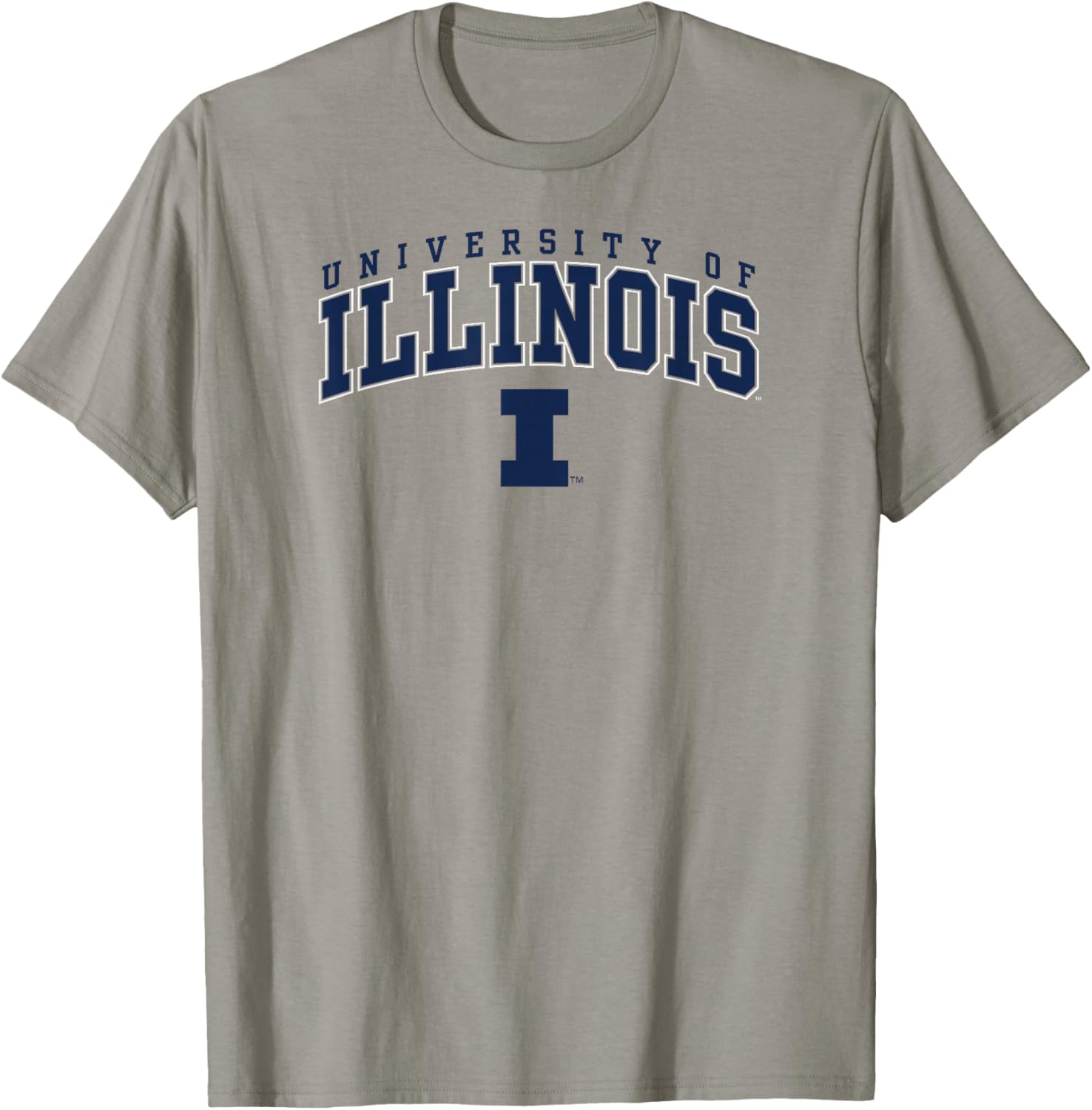 Illinois Fighting Illini Arch Over Logo Officially Licensed T-Shirt - T-Shirt | Sand