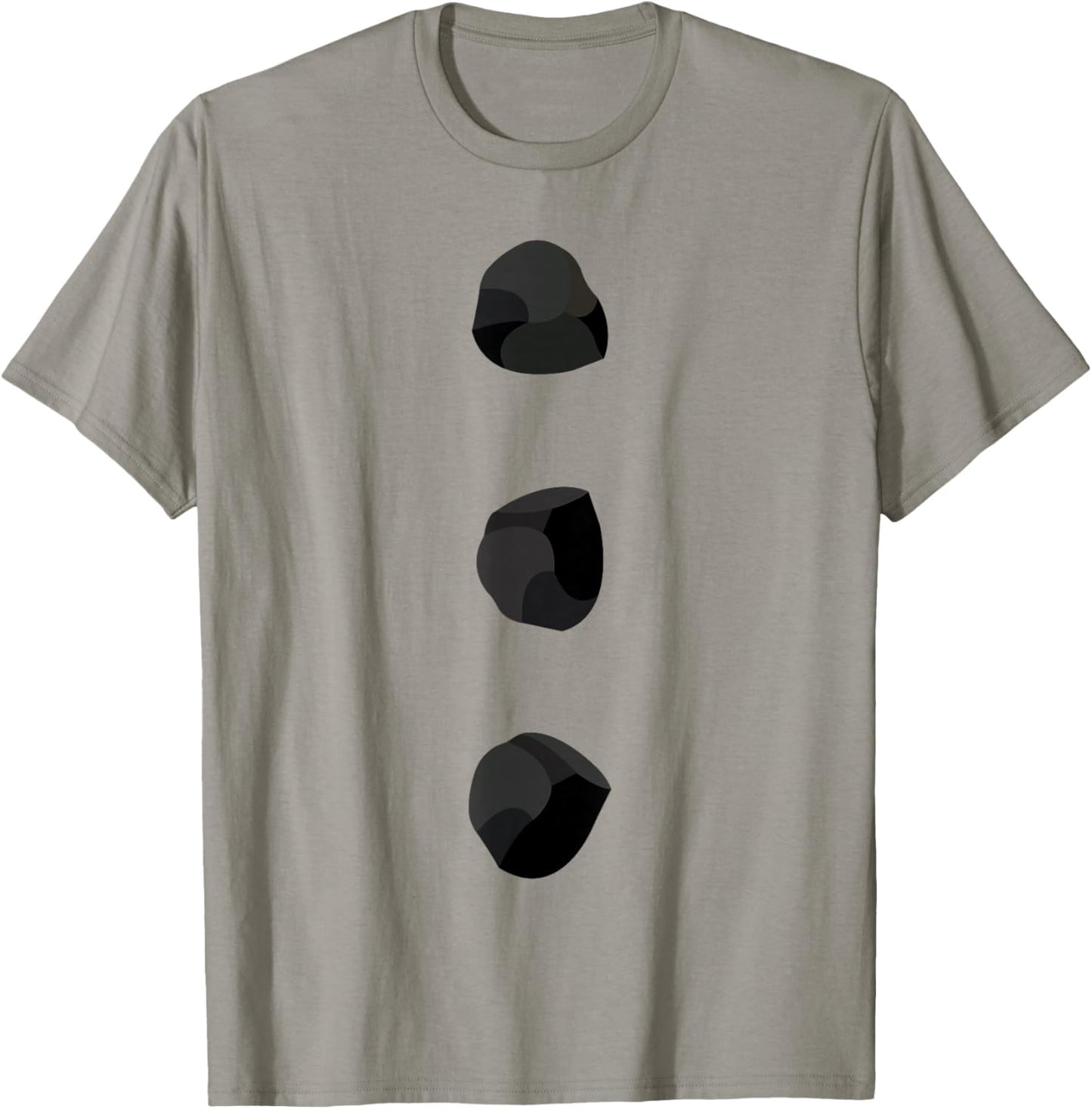 Snowman Costume Three Black Buttons on White T-Shirt - T-Shirt | Sand