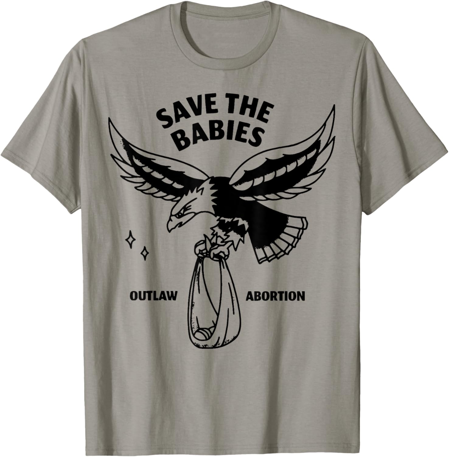 Save the Babies Eagle T-Shirt - T-Shirt | Sand