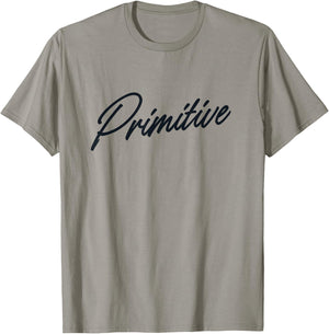Primitive Handwritten Urban Design - Bold Aesthetic Wear T-Shirt - T-Shirt | Sand