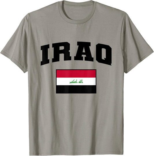 Iraq Flag Proud Iraqi Fans Supporters T-Shirt - T-Shirt | Sand