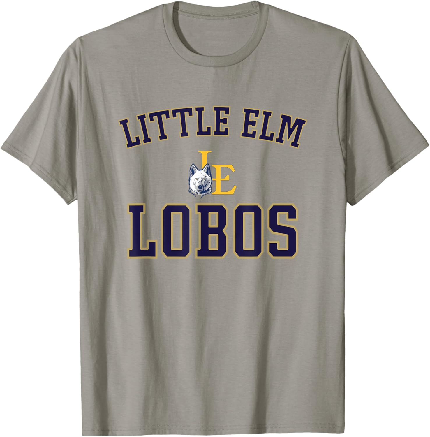 Little Elm Lobos Logo Varsity HS T-Shirt - T-Shirt | Sand