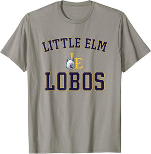 Little Elm Lobos Logo Varsity HS T-Shirt - T-Shirt | Sand