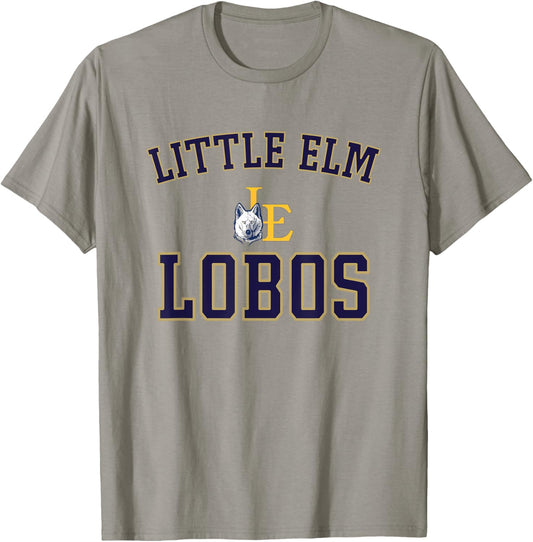 Little Elm Lobos Logo Varsity HS T-Shirt - T-Shirt | Sand