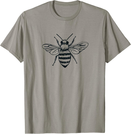 Cute Bee Women Girl Boy Graphic Animal Beekeeper T-Shirt - T-Shirt | Sand