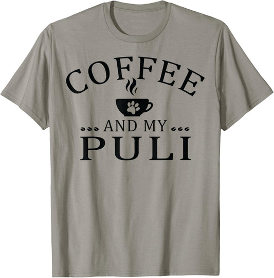 Puli Dog And Coffee Women T-Shirt - T-Shirt | Sand