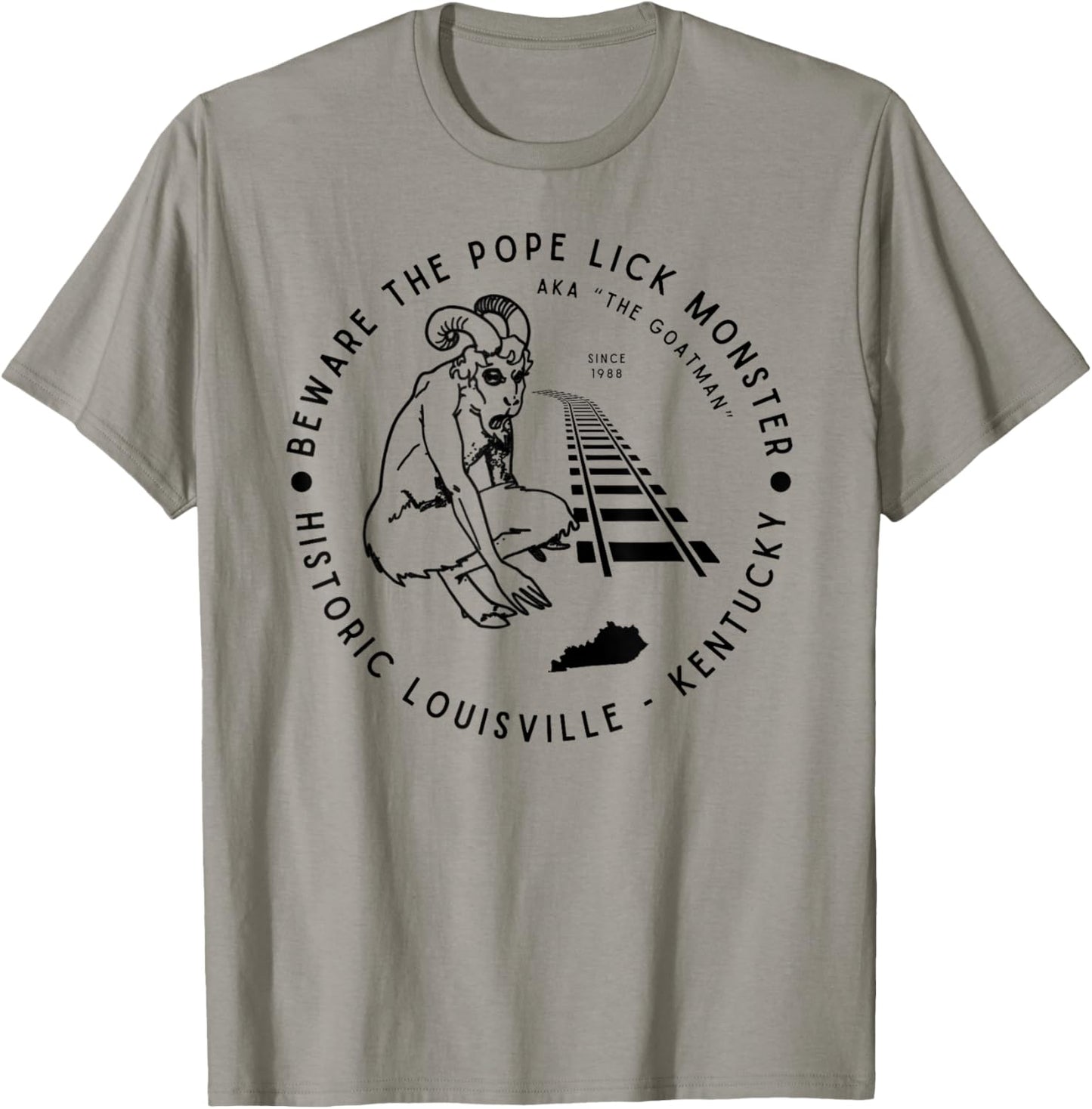 Beware the Pope Lick Monster Louisville Kentucky Cryptid T-Shirt - T-Shirt | Sand