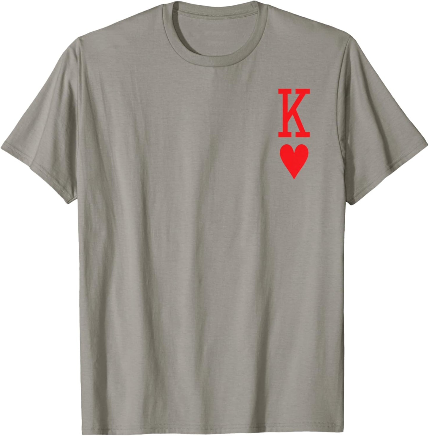 King of Hearts and Queen of Hearts Couples Matching Pajama T-Shirt - T-Shirt | Sand