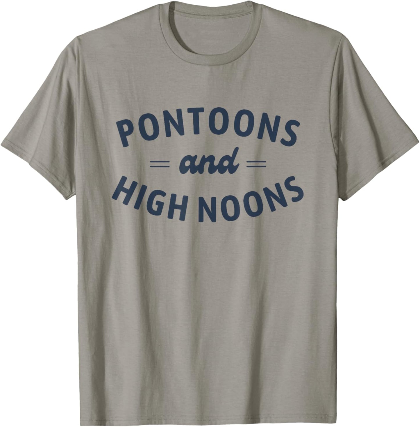 Pontoons and High Noons, Summer Lake Bachelorette Party T-Shirt - T-Shirt | Sand