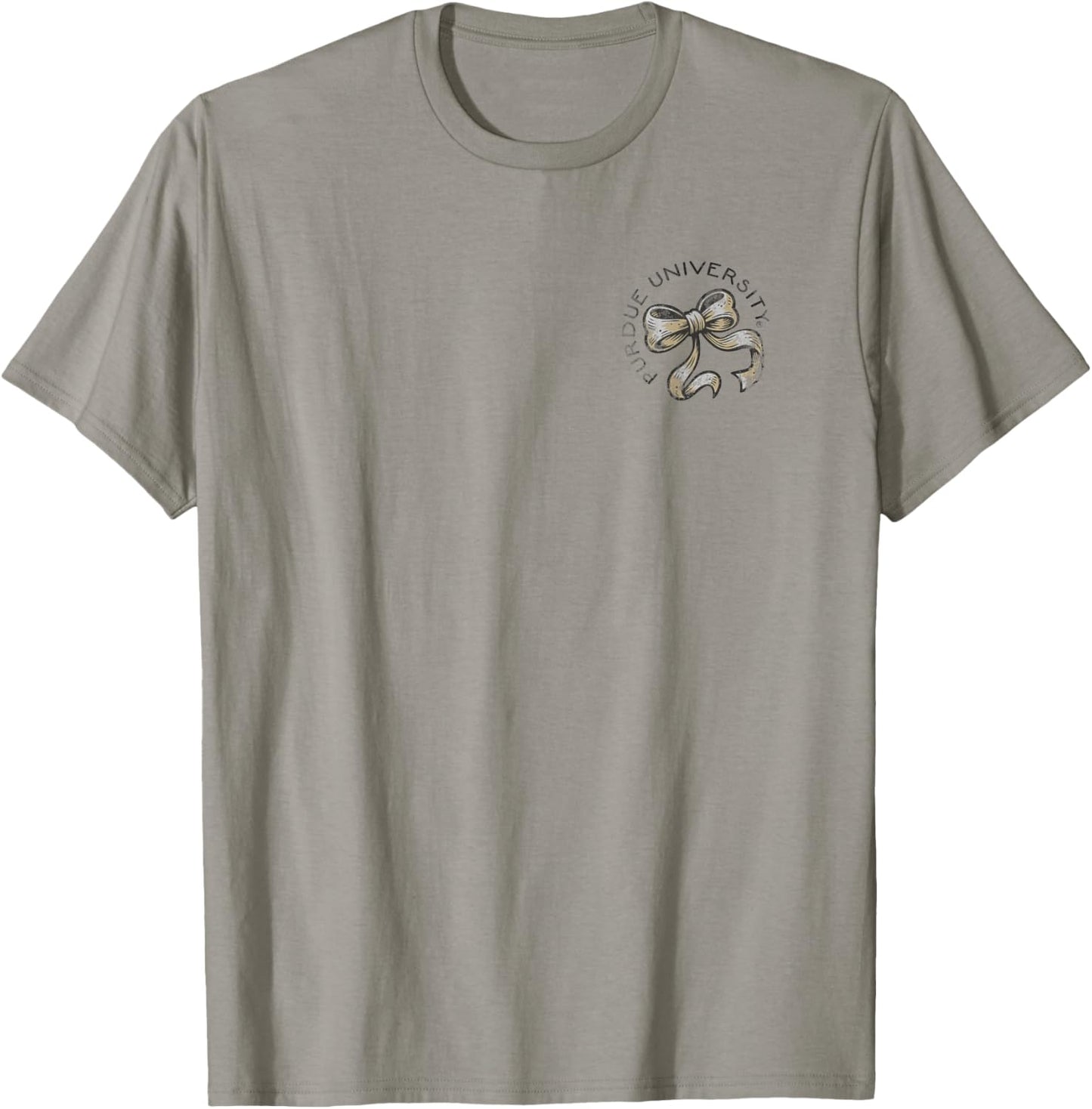 Purdue Boilermakers Bow Vintage Gray Officially Licensed T-Shirt - T-Shirt | Sand