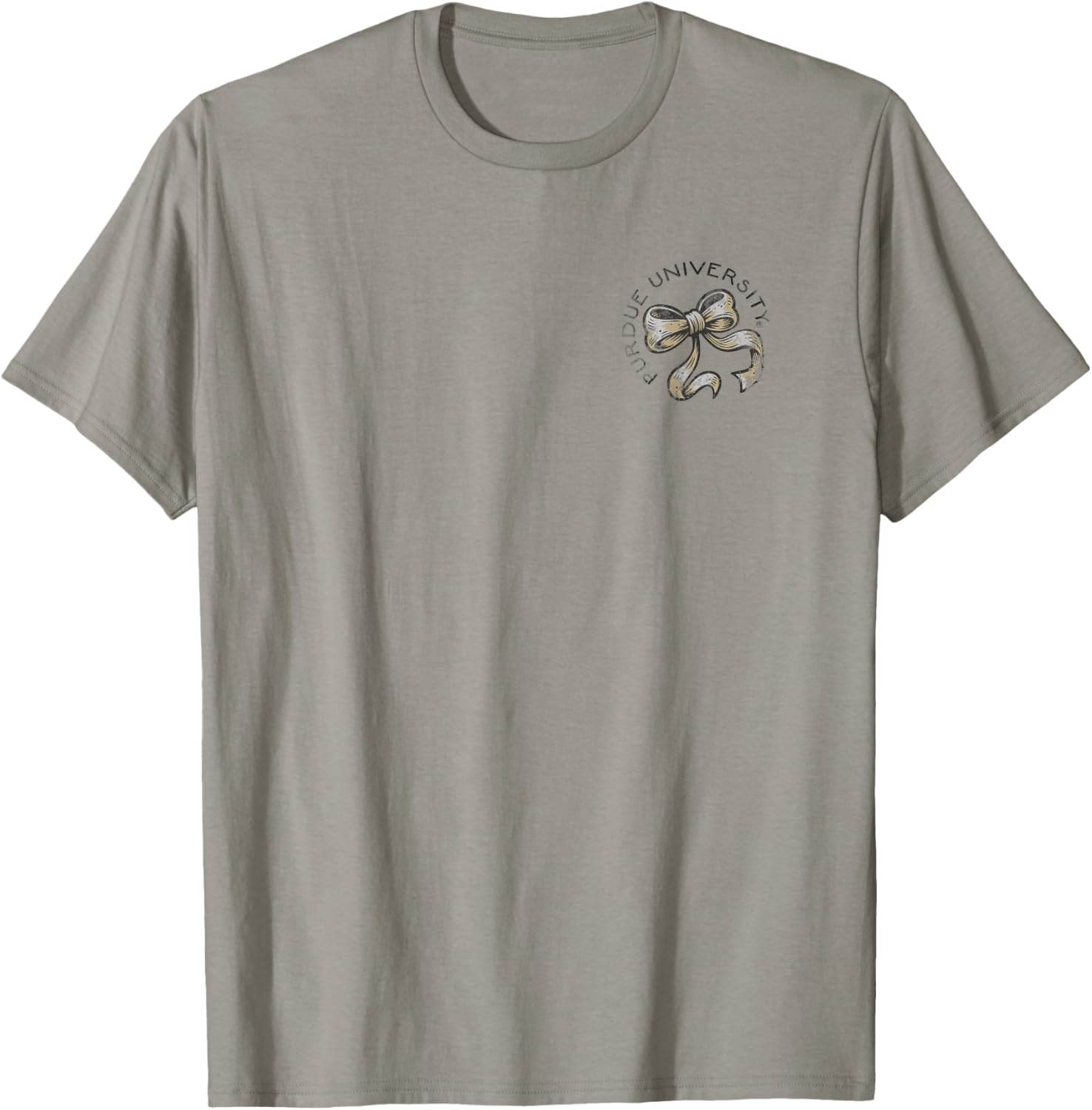 Purdue Boilermakers Bow Vintage Gray Officially Licensed T-Shirt - T-Shirt | Sand