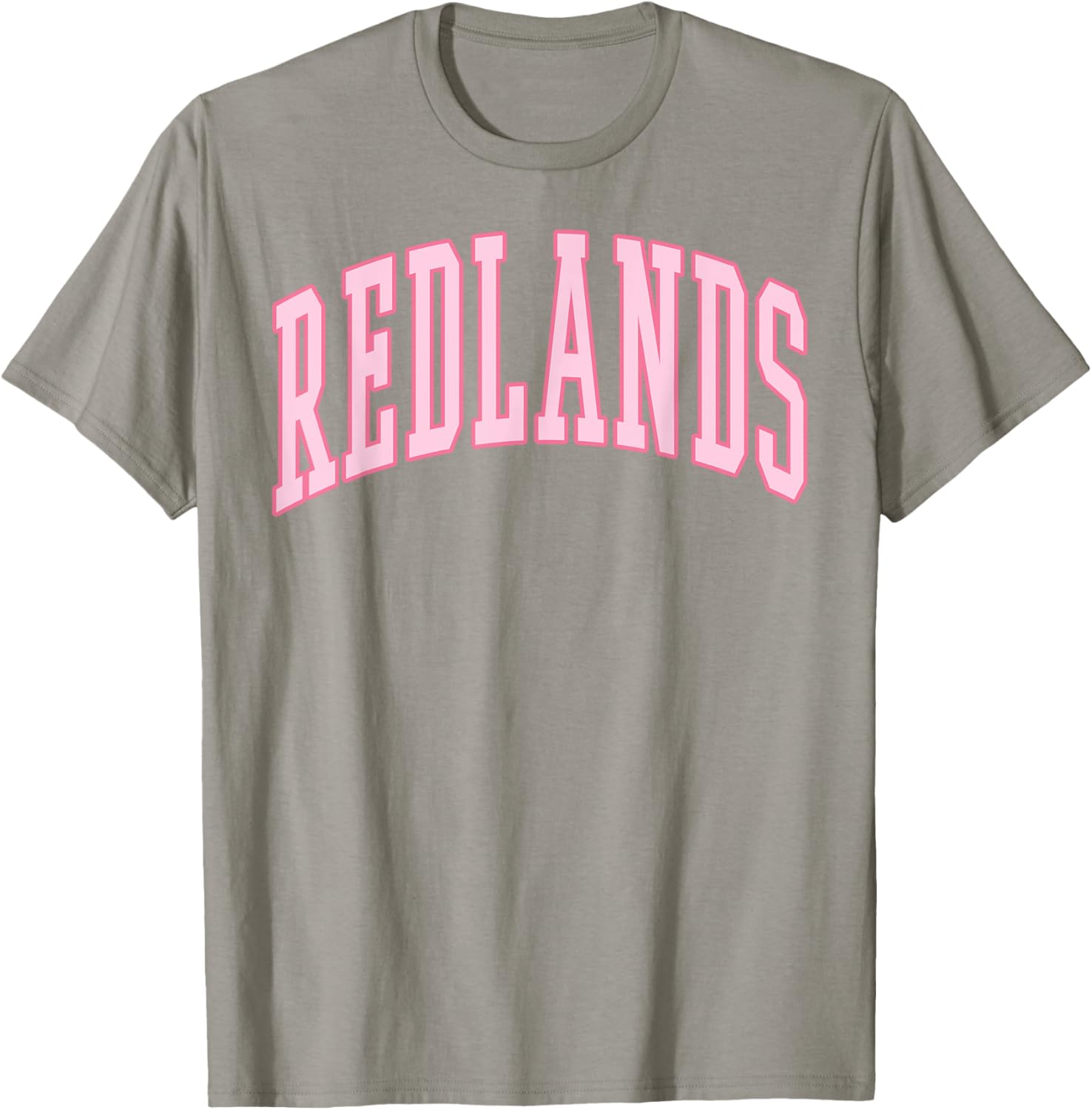 Redlands Vintage Preppy Varsity Pink Sports T-Shirt - T-Shirt | Sand