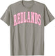 Redlands Vintage Preppy Varsity Pink Sports T-Shirt - T-Shirt | Sand