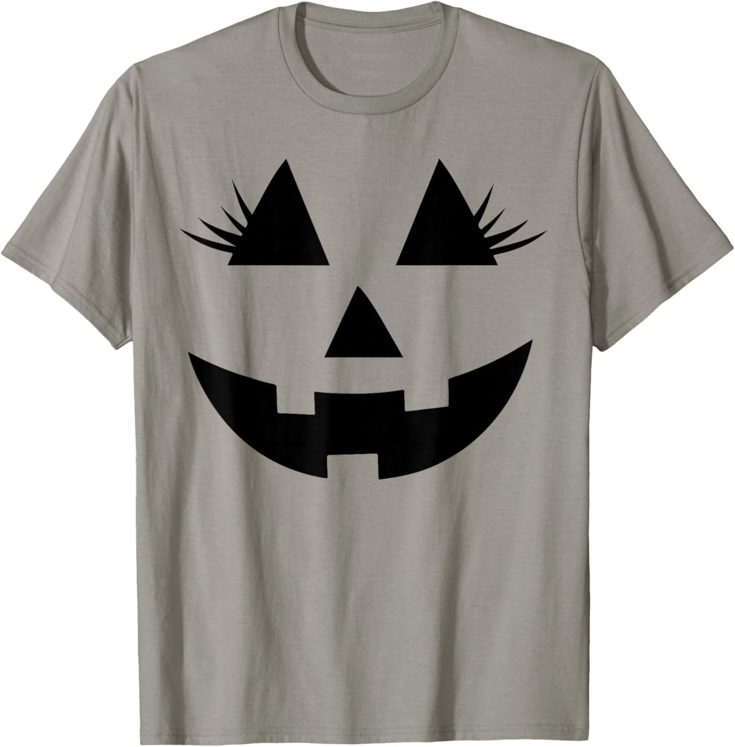 Funny Jack o Lantern pumpkin face eyelashes for Halloween T-Shirt - T-Shirt | Sand