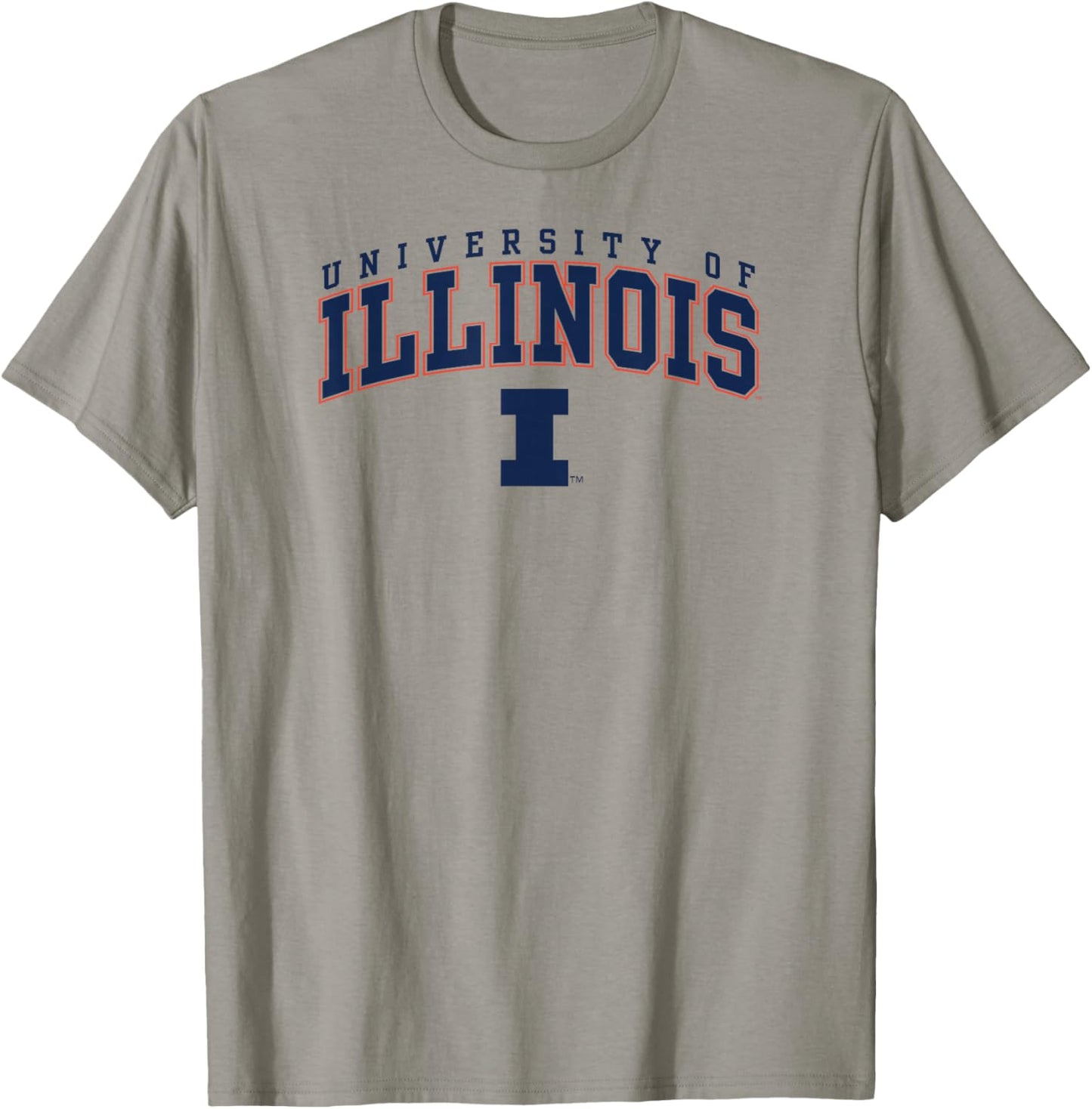 Illinois Fighting Illini Arch Over White Officially Licensed T-Shirt - T-Shirt | Sand