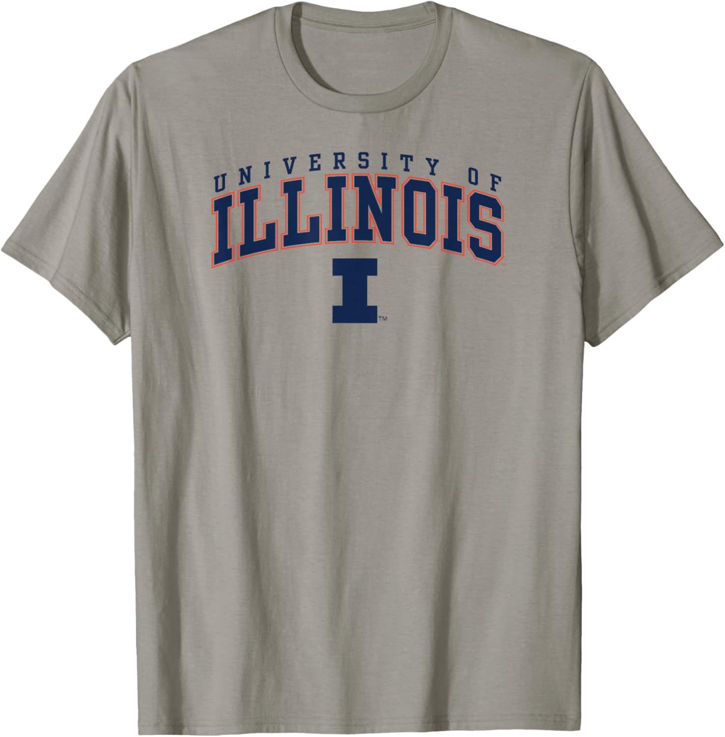 Illinois Fighting Illini Arch Over White Officially Licensed T-Shirt - T-Shirt | Sand