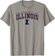 Illinois Fighting Illini Arch Over White Officially Licensed T-Shirt - T-Shirt | Sand