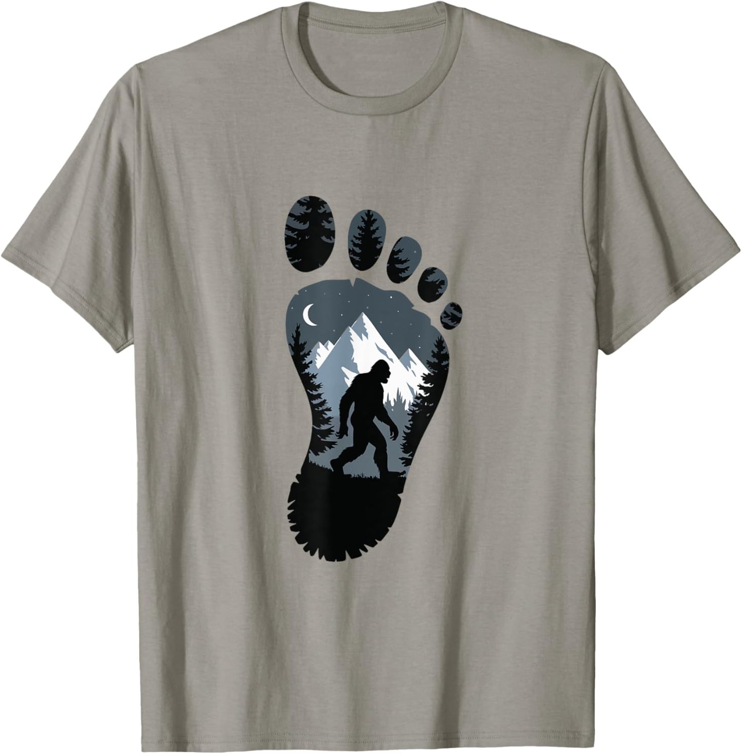 Bigfoot Footprint Mythology T-Shirt - T-Shirt | Sand