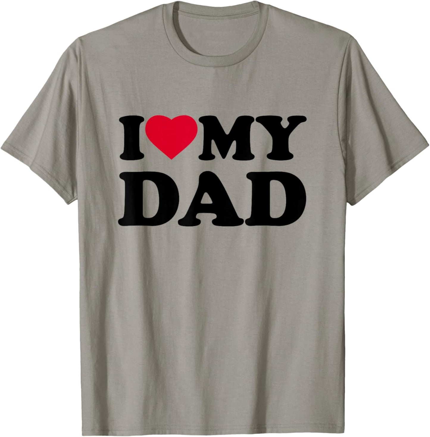 I Love My Dad Heart Family T-Shirt - T-Shirt | Sand