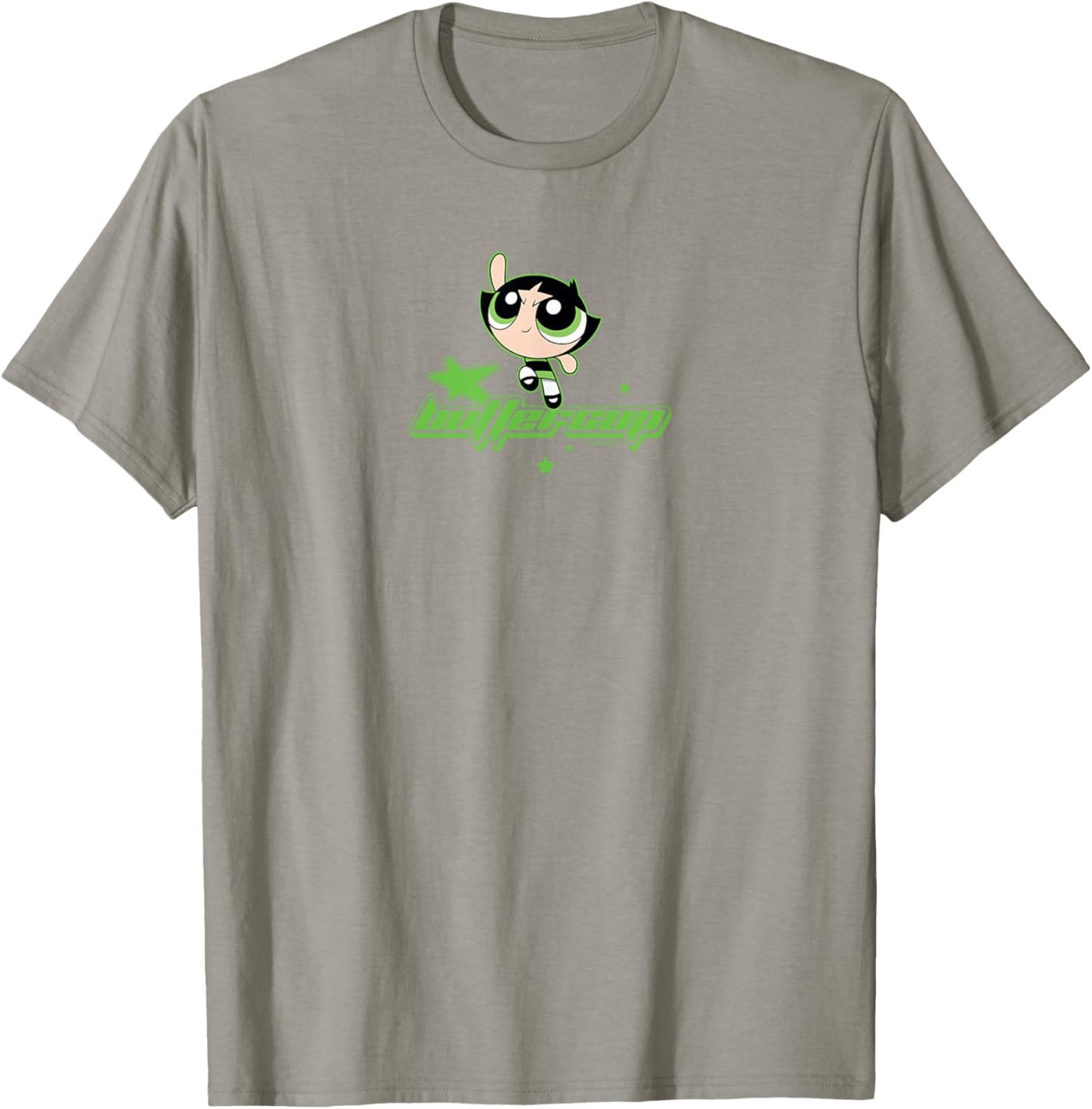 The Powerpuff Girls Buttercup Retro Stars Logo T-Shirt - T-Shirt | Sand