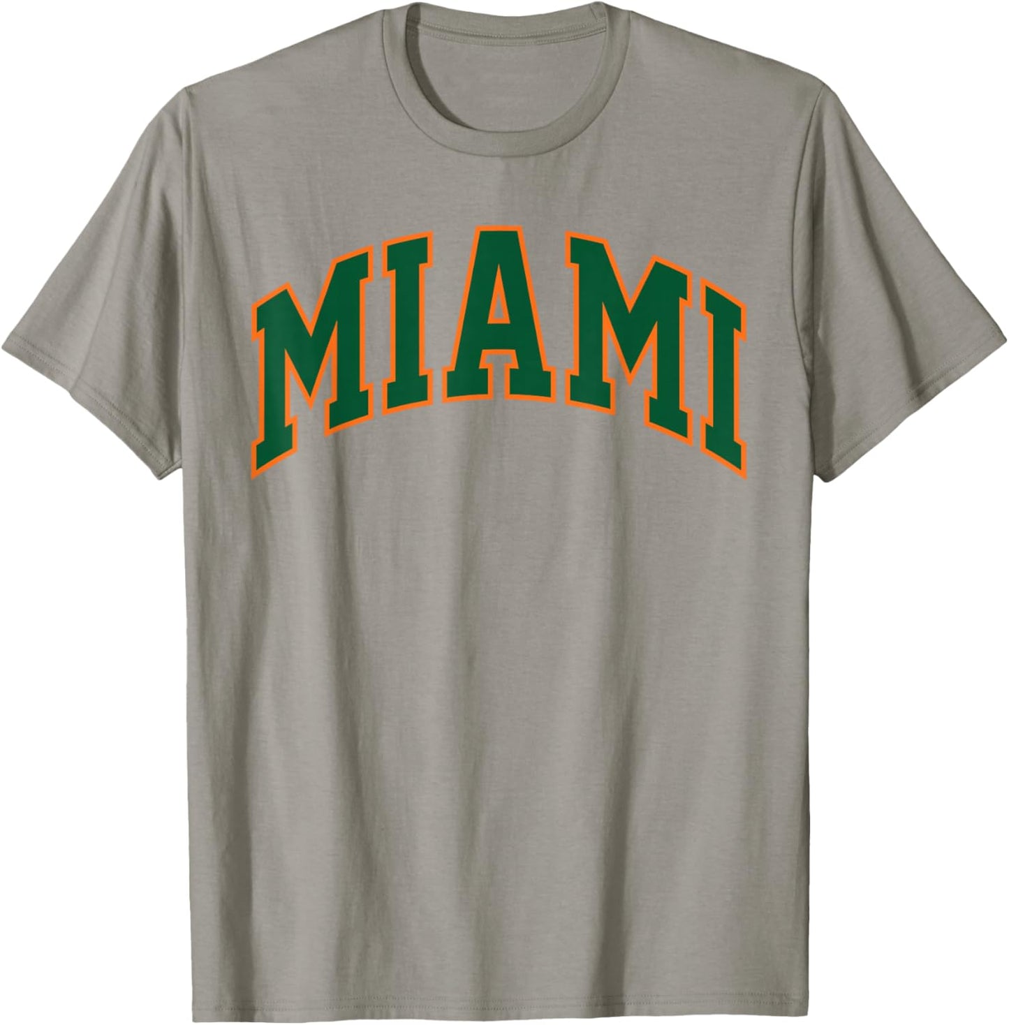 Retro Miami Men Miami Women Vintage Orange Green FL Souvenir T-Shirt - T-Shirt | Sand