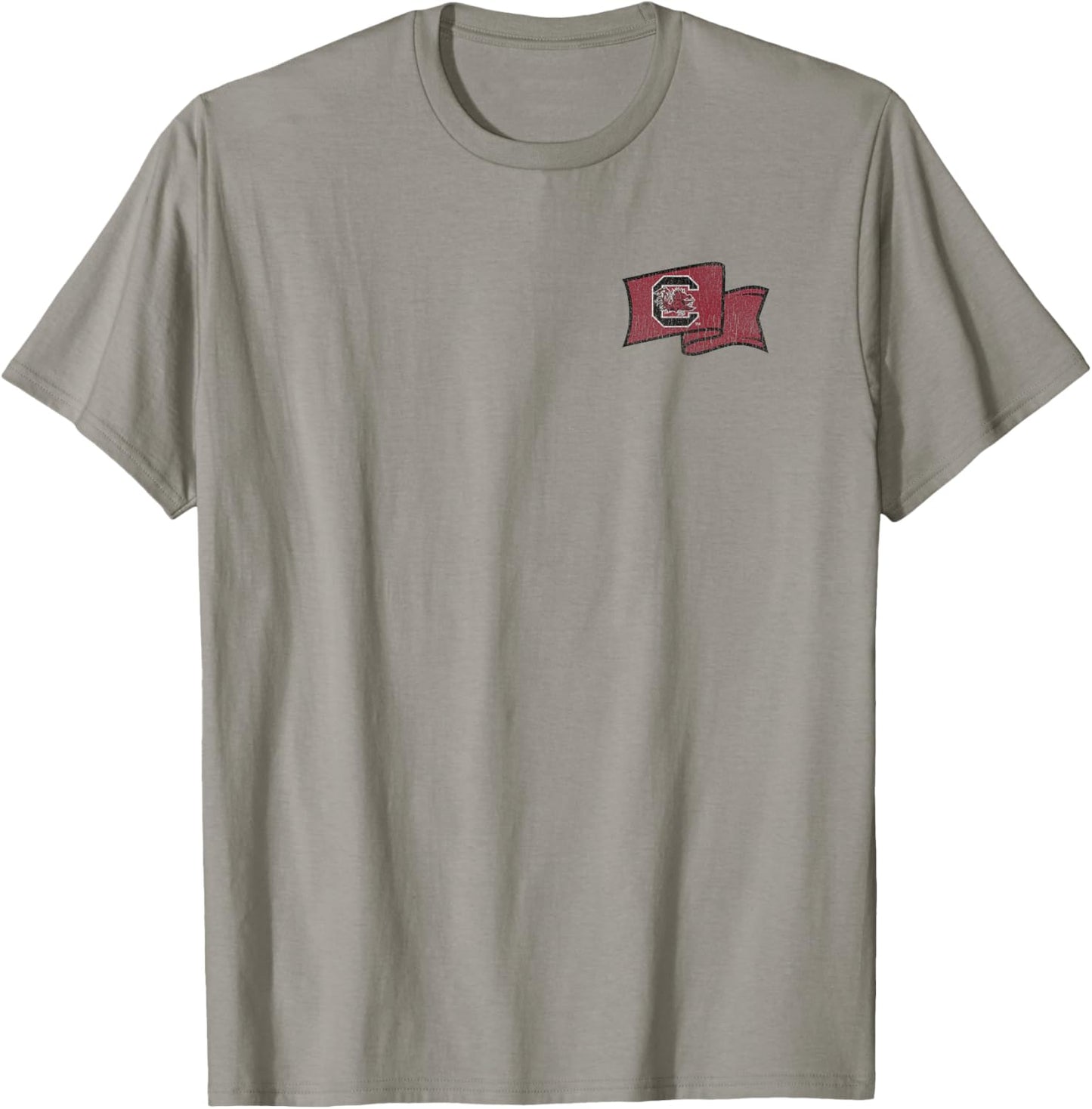 South Carolina Gamecocks Front/Back Vintage Flag Gray T-Shirt - T-Shirt | Sand