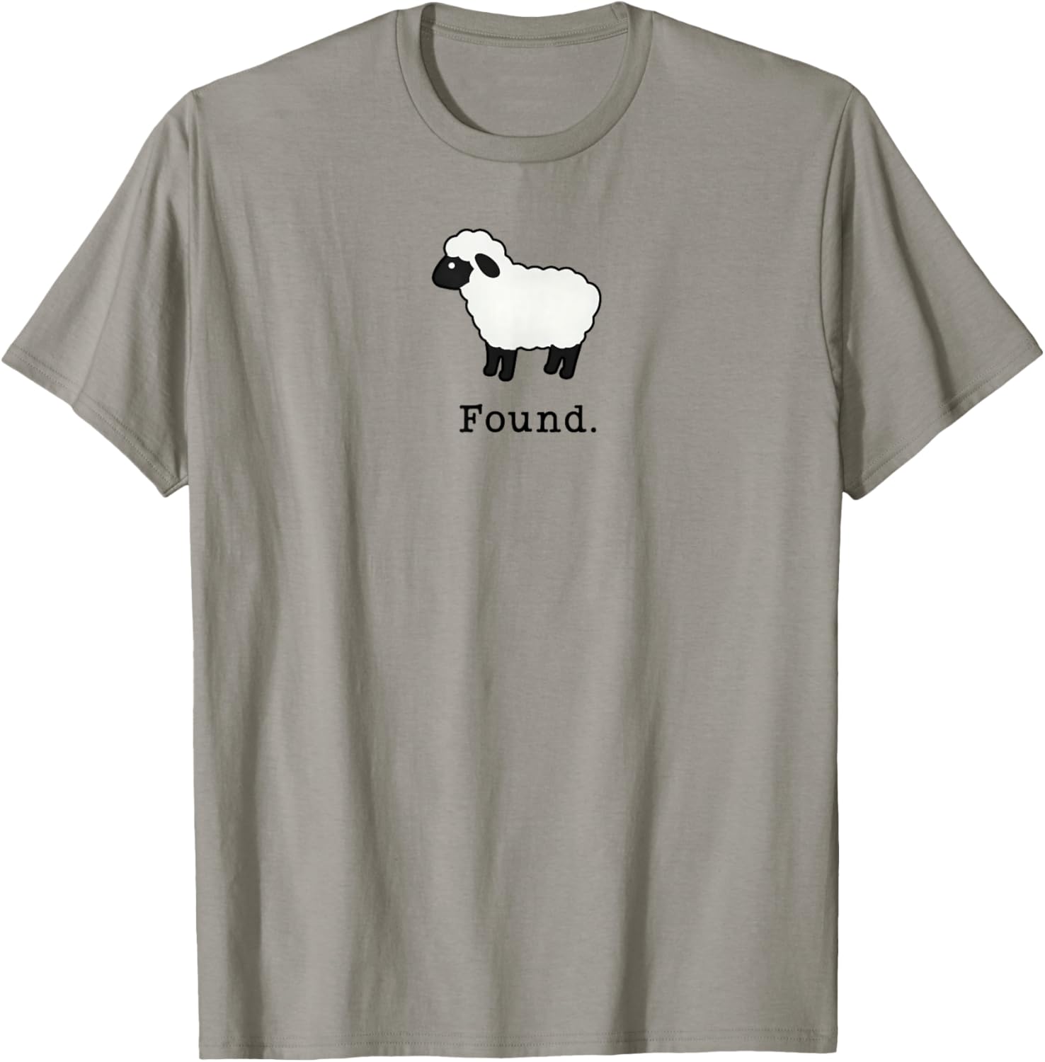 Found Minimalist Sheep Christian Psalm 23 Lamb Christian T-Shirt - T-Shirt | Sand