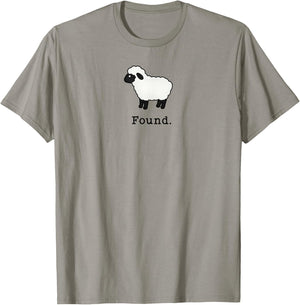 Found Minimalist Sheep Christian Psalm 23 Lamb Christian T-Shirt - T-Shirt | Sand