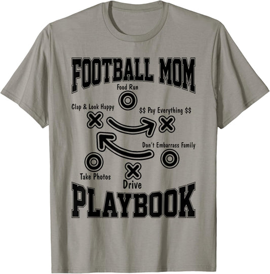 Football Mom Playbook Football Player Mama Sport Love Women T-Shirt - T-Shirt | Sand