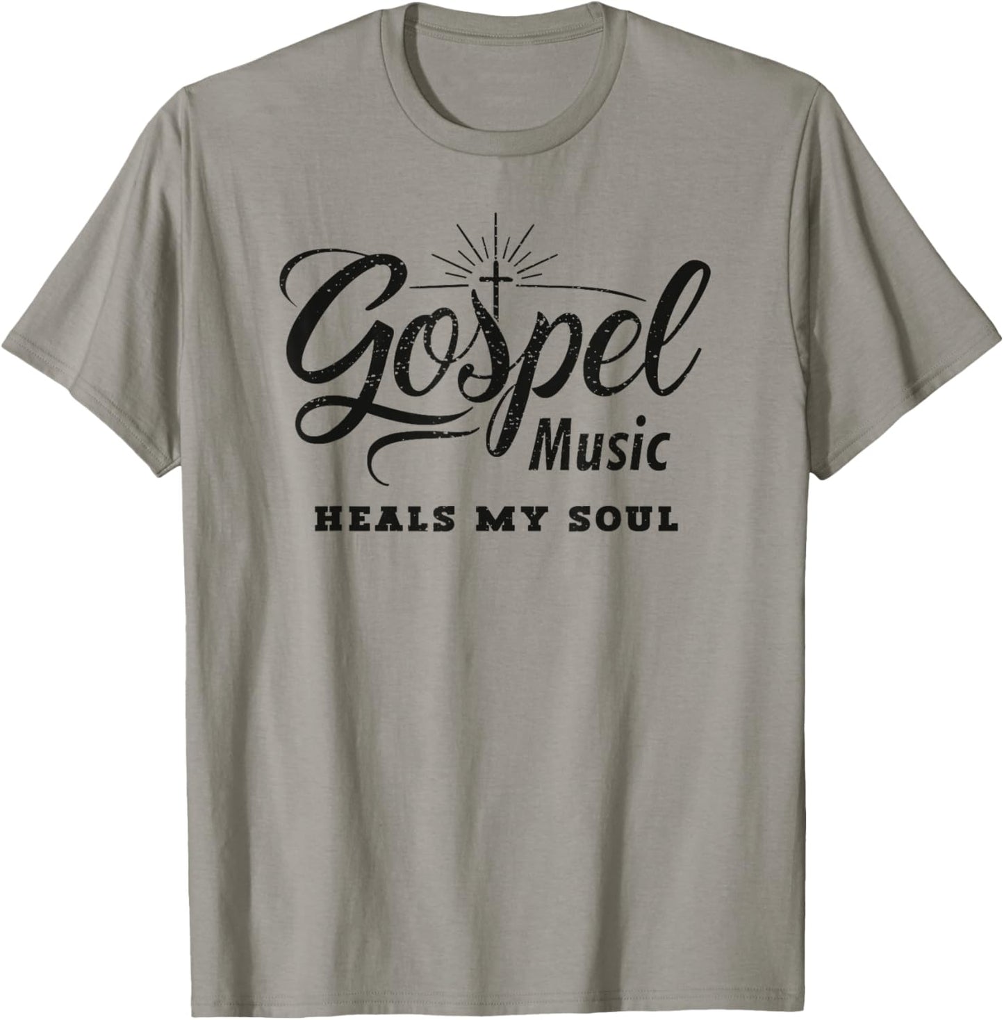 Gospel Music Heals My Soul Christian T-Shirt - T-Shirt | Sand