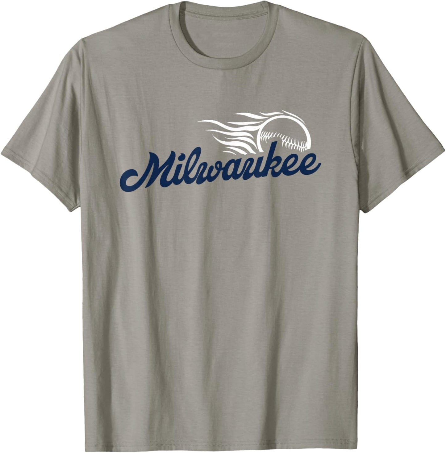 Milwaukee Baseball Vintage Minimalist Retro Baseball Lover T-Shirt - T-Shirt | Sand