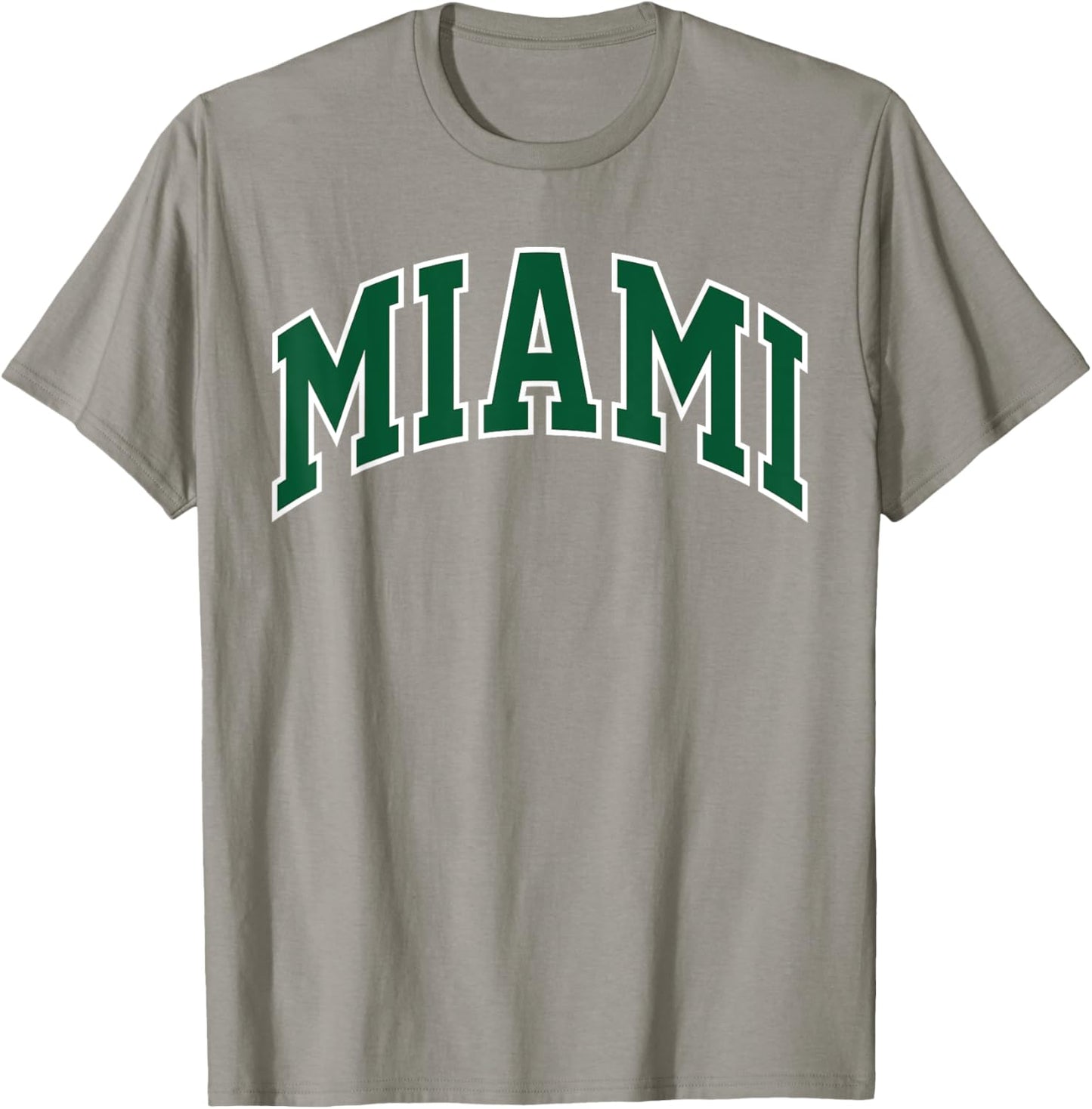 Retro Miami Men Miami Women Vintage Green White FL Souvenir T-Shirt - T-Shirt | Sand
