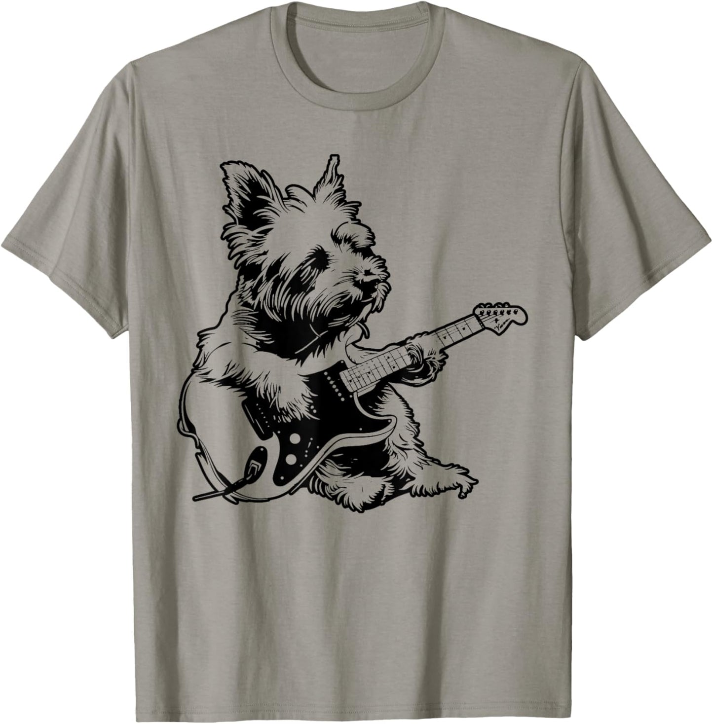 Dog Guitarist Guitar - Westie Dad Mom Women T-Shirt - T-Shirt | Sand
