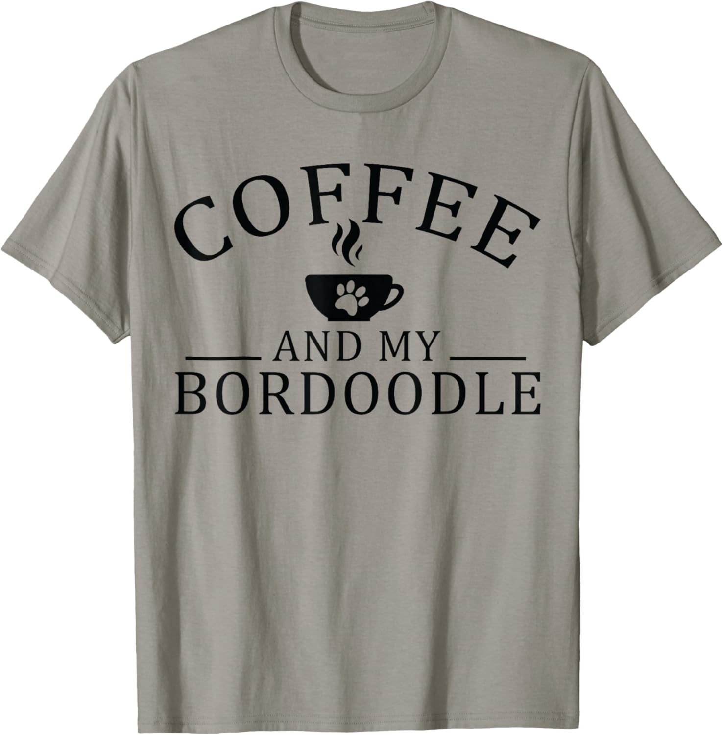 Bordoodle Dog And Coffee Women T-Shirt - T-Shirt | Sand
