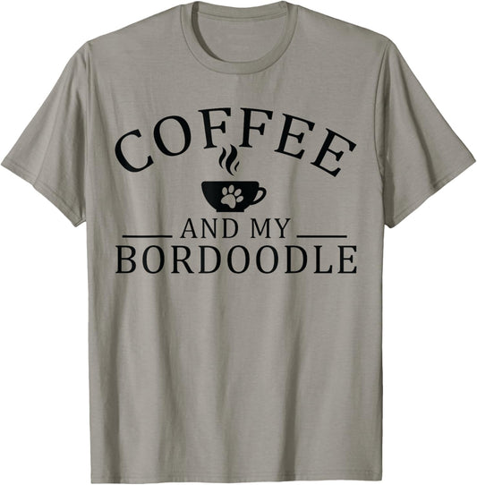 Bordoodle Dog And Coffee Women T-Shirt - T-Shirt | Sand
