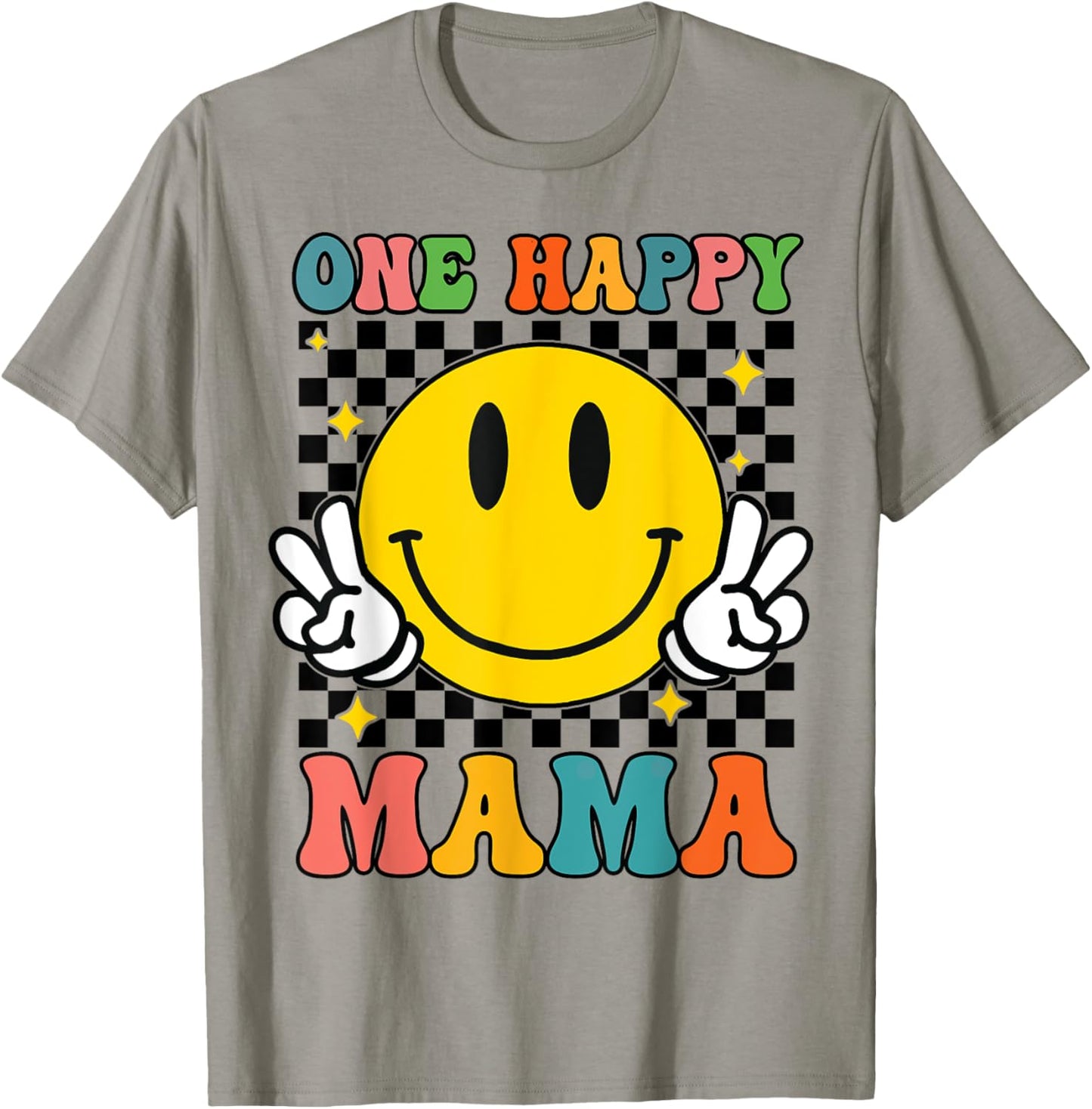 One Happy Dude Mama Happy Face 1st Birthday Family Matching T-Shirt - T-Shirt | Sand