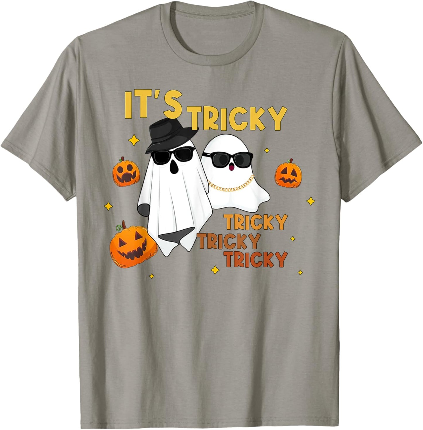 It's Tricky Tricky Tricky Funny Ghost Boo Halloween T-Shirt - T-Shirt | Sand